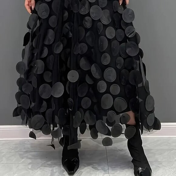 NEW! BOHO A Line TULLE Circles SKIRT SZ XL - Picture 3 of 7